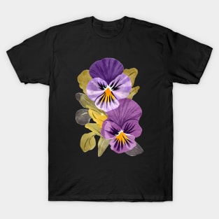 Watercolor Pansies T-Shirt